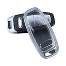 Capa de Chave em TPU Macio para AUDI A3/A4L/A6/A7/A8/Q3/Q5/Q7 Preto/Transparente