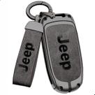 Capa De Chave Jeep Chaveiro Metal Presença Premium P/ Compass Renegade Commander