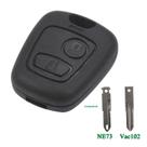 Capa De Chave Remota NE73/vac102 Para Citroen C1 C4 Peugeot 107 207 307 407 206 306 406 Com 2 Botões