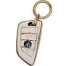 Capa de chaveiro Elegananccy para BMW 2 5 6 7 Série X1-7 branca