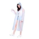 Capa De Chuva De Eva Branca Capuz Adulto 116cm Resistente