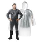 Capa De Chuva Descartável Impermeável Transparente Com Capuz - Transparente - Unico