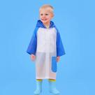 Capa de chuva Infantil Capuz Bolso Azul/Rosa 100/130 cm