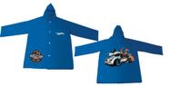 Capa De Chuva M Azul Hot Wheels Infantil Carros com Touca