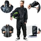 Capa de Chuva Motoqueiro Impermeável Conjunto Pvc Reforçado Frio Chuva Pioneira