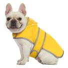 Capa de chuva para cães HDE Clear Hood impermeável para cães amarela - M