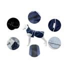 Capa De Chuva Para Cães Impermeável Vermelha, Amarela E Azul Marinho Com Faixas Refletivas E Capuz