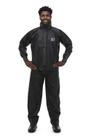 Capa de Chuva para Motoqueiro PVC com Gola Pantaneiro Preto