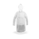 Capa de chuva plastico polietileno com elastico e capuz descartavel transparente pacote com 10 unidades