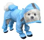 Capa de chuva reflexiva impermeável IOICYBF para cães azul