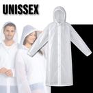 Capa De Chuva Transparente Impermeável PVC Com Touca Tamanho Grande Top