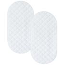 Capa de colchão de berço impermeável, pacote com 2 unidades de 32 x 17 cm, branca Capa de colchão de berço impermeável, pacote com 2 unidades de 32 x 17 cm, branca
