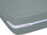 Capa De Colchão Queen 30 Cm De Altura Malha Com Zíper CINZA