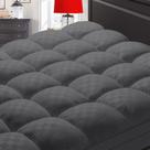 Capa de colchão SameBed Full XL com capa cinza extra grossa