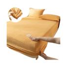 Capa De Colchão Térmica De Veludo, Conjunto De Lençóis De Tecido Plush Para Cama De Solteiro, Casal,