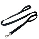Capa de coleira para cães Geny com alça acolchoada dupla de nylon preta 1,5 m