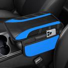 Capa de console central em couro azul NBTEPEM com 2 bolsos Capa de console central em couro azul NBTEPEM com 2 bolsos