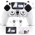 Capa de Controle SoAegis para PS5 com Orelhas de Gato, Silicone Branco, Kit