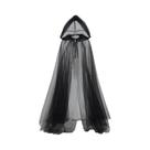Capa De Cosplay De Bruxa Vampira Preta Para Noivas, Capa Dupla De Halloween, Adereços De Fantasia