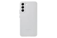 Capa de Couro Cinza Claro para Samsung Galaxy S22+