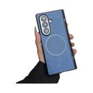 Capa De Couro Com Padrão Magsafe Para Carregamento Sem Fio Magnético Para Samsung Galaxy Z Fold 7 6