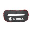 Capa De Couro Para Fivela De Cinto De Segurança Para Skoda Octavia Kodiaq Fabia Proteção Anticolisão