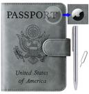 Capa de Couro para Passaporte com Bloqueio RFID - Porta-Passaportes Wallet