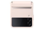 Capa de Couro Pêssego para Samsung Galaxy Z Flip4 com Aba