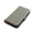 Capa de couro Porter Riley iPhone 16e Wallet Stand cinza