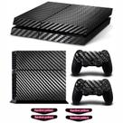 Capa de decalque para Playstation 4 PS4 Oiokew Fiber Black com barra de luz