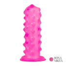 Capa de Dedo em Silicone com Saliências Massageadoras Pau Brasil