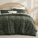 Capa de Edredom Bedsure Boho Queen Size - Verde Oliva Tufada Capa de Edredom Bedsure Boho Queen Size - Verde Oliva Tufada