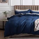 Capa de Edredom Bedsure King Size - Algodão Waffle Azul Marinho Capa de Edredom Bedsure King Size - Algodão Waffle Azul Marinho