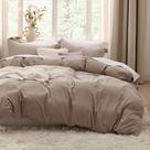 Capa de Edredom Bedsure King Size Bege - 3 Peças Pré-Lavadas