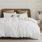 Capa de Edredom Bedsure King Size - Dupla Face, Macia e Branca