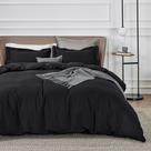 Capa de Edredom Bedsure King Size - Dupla Face, Toque Macio, Preto
