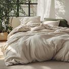 Capa de edredom Bedsure Linen Cotton Blend King Size Tannish Capa de edredom Bedsure Linen Cotton Blend King Size Tannish