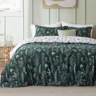 Capa de edredon Bedsure King Size reversível verde esmeralda