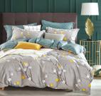 Capa de edredon SLEEPBELLA Queen 600TC Cotton Grey Branch Pattern