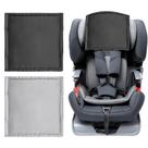 Capa de encosto de cabeça para assento de carro Sprouterie Satin, 2 peças, preta, cinza