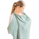 Capa de enfermagem Konssy Muslin 100% algodão, verde respirável Capa de enfermagem Konssy Muslin 100% algodão, verde respirável