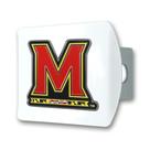 Capa de engate FANMATS University of Maryland com logotipo 3D - branca