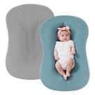 Capa de espreguiçadeira Muslin para bebês FUNUPUP 80x54cm Cinza Azul