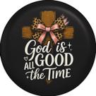 Capa de Estepe impermeável aro 15 e 16 Exclusiva para Ecosport God Is Good Frase Cristã Com Cruz E Laço CN250347 Lorben