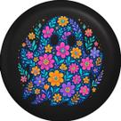Capa de Estepe impermeável Pneu aro 15 e 16 Exclusiva para Ecosport Fantasminha Floral Colorido Divertido CN250346 Lorben