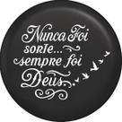 Capa de Estepe para Ecosport Crossfox Estampa Nunca foi Sorte Sempre foi Deus 2 CN1066