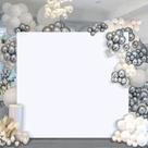 Capa de fundo AerWo Wedding Arch 2x2m elastano branco