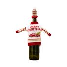 Capa De Garrafa De Vinho De Natal Vermelha Com Boneco De Neve Em Tricô Estilo Desenho Animado - Capa De Garrafa De Vinho De Natal Vermelha Com Boneco De Neve Em Tricô Estilo Desenho Animado -