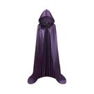 Capa De Halloween Unissex Preta Com Capuz, Capa Longa De Bruxa, Fantasia Macia Para Cosplay,