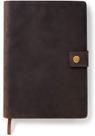 Capa de jornal ELEGANCE Full Grain Leather A5 com caderno